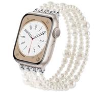 VISOOM Bohemian Pearl Band for Apple Watch 40mm/38mm/41mm/42mm/44mm/45mm/46mm Series 11 10 9 8 7 SE (1 2 3) Series 6/5/4 - Fashion iWatch Band Series 3/2/Series 2/Series 3/2/1