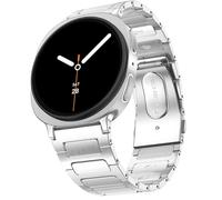 VISOOM No Gap Straps Compatible With Samsung Galaxy Watch 8 Classic 46mm / 8 40mm 44mm Strap 2025 Men Women, Elegant Slim Bracelet Stainless Steel Metal Watch Band-Silver