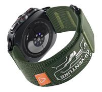 VISOOM Nylon Strap Compatible With Samsung Galaxy Watch 8 40mm 44mm / Watch 8 Classic 46mm For Men, Soft Stretchy Frabic Sport Loop Replacement Band-Green