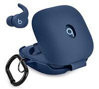 VISOOM Soft Case for Beats Fit Pro 2021 - Silicone Protective Cover for Apple Beats Pro Earbuds, Shockproof With Keychain for Men Women (Midnight Blue)
