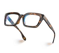 VISOONE Chunky Square Blue Light Blocking Glasses with Anti Computer Glare for Working Women Men MONTANA
