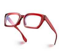 VISOONE Chunky Square Blue Light Blocking Glasses with Anti Computer Glare for Working Women Men MONTANA