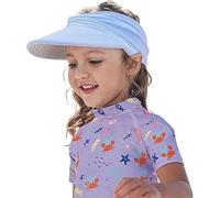 Visor Cap Children's UV Protection, Sun Visor Girls Ponytail Beach Hat Girls Sun Hats Empty Top Baseball Cap, Sun Visor Children Breathable, Summer Hat Sun Hat Boys Girls for 1-9 Years White