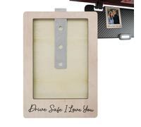 Visor Clip Photo Frame, Car Picture Holder, 4.21 x 2.76 x 0.87 Inches Interior Display Accessory, Slim Lightweight Design, Quick Mounting Feature, for Tourists Families Drivers Fitness Business