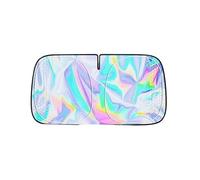 visor cover Folding Window Sunshade Cover Visor Protector Interior Anti UV Sun Windscreen Parasol Accessories Car Curtain Visor(Laser 145x80cm)