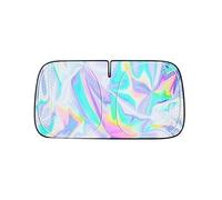 visor cover Folding Window Sunshade Cover Visor Protector Interior Anti UV Sun Windscreen Parasol Auto Accessories(Laser 145x80cm)
