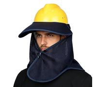 Visor for Safety Helmets, Breathable Mesh Anti-UV Adjustable - Neck Guard for Construction Helmet - Men Women Head Shoulders Neck Bike Fishing Construction and Work