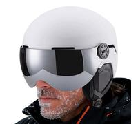 Visor Ski Helmet - Shockproof Winter Snowboard Hat, Breathable Outdoor Sport Protection, Warm Cold Weather Head Guard, Anti Fog Goggle Glass Shield, Downhill Resort Safety Gear | for Pro Rider