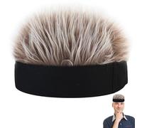 Visor with Hair for Men, Soft Hat Wig with Fake Hair, Adjustable Hat with Hair Wigs for a Spouse or Bald Person, Funny , Unisex