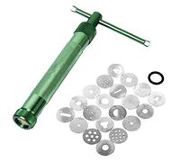 Visork Clay Extruder Gun Sugar Paste Extruder Clay Craft Fondan Clay Extruder Gun Sugar Paste Extruder Clay Craft Fondant Cake Extruder Polymer Clay Tools Cake Sculpture Decor With 20 Swap Discs Green
