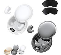 Visound Drift - Invisible Earbuds, Visound Drift Ear Buds, Light-Weight Noise Blocking Vision Beam Earbuds with LED Power Display, Invisible Earphones for Sleeping, Working, Hiking (White+Black)