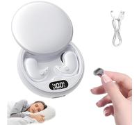 Visound Drift - Invisible Earbuds, Visound Drift Earbuds, Vision Beam Headphones, Invisible Sleep Wireless Earphone, Led Power Display, Lightweight Comfortable for Sleeping, Working, Hiking (white)