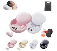 VisoundDrift - Invisible Earbuds, VisoundDrift Ear Buds, Invisible Sleep Wireless Earphone, Light-Weight Noise Blocking, Comfortable Fit LED Power Display, for Sleeping, Working, Hiking (White+Pink)