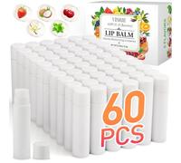 VISRIE 60 Pack Natural Lip Balm Bulk Tube, Personalized for Party Favors and Gift Basket Filling, Wedding or Baby Shower - 5 Flavors