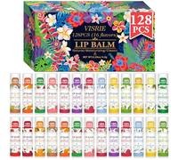 VISRIE Natural Lip Balms Bulk with Vitamin E & Coconut Oil, Moisturizing Lip Balms Bulk for Dry Lips - 16 Flavours