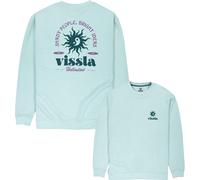 Vissla - Recycled cotton and Polyester sweatshirt - Bright Ideas Eco Fleece Crewneck Agave for Men - Size L - Blue Blue L