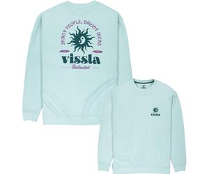 Vissla - Recycled cotton and Polyester sweatshirt - Bright Ideas Eco Fleece Crewneck Agave for Men - Size L - Blue Blue L