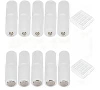 VISSQH 10 PCS AAA to AA Converter Adapter cylindrical Holder AAA to AA Battery Converter Adapter