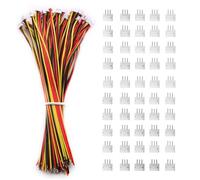 VISSQH 100Pcs(50 Pairs) JST Connector with 150 mm 28 AWG cable,JST 1.5 ZH 3 pin JST Male Female Connector,Mini Micro JST Cables socket and female