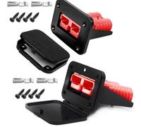 VISSQH 2 x 50A Battery Connectors Plug,600V Battery Quick Connect Plug Cable Terminal Battery Power Connector,Quick Connection Plug with Dust Caps for car, caravan, boat, solar systems(red)