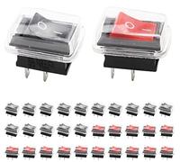 VISSQH 30pcs ON/Off Toggle Switch, Mini Boat Rocker Switch Automotive Switch AC 6A / 250V, 10A / 125V, Mini Electronic On Off Switch