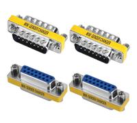 VISSQH 4 x DB15 Male to Female Coupler Adapter Connector, DB15 15 Pin Gender Changers for Data Transfer and Device Connection