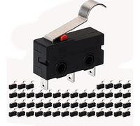 VISSQH 50 Pcs 3 pins micro limit switch,5A 125 250V AC 1NO 1NC Long Hinge Semicircular Arc Bending Lever Arm Switch Mini Micro Switch