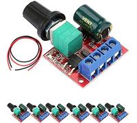 VISSQH 6 pcs 5v 6v 7.2v 12v 24V 5A PWM DC Motor Governor,DC 5V-35V 5A Speed Adjustable Switch Module, DC 12V Variable Voltage Regulator Dimmer Governor Switching with LED Indicator and Switch