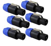 VISSQH 6 PCS Speaker connector, Audio Speaker Adapter 4 Pin Twist Lock Plugs for Neutrik NL4FC,NL4FX,NLT4X,NL2FC