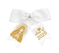 VISSTREE Graduation Cap Bow Decorations, Black Our Lady of Bow for 2026 Grad Cap Decorations for Class of 2026 Graduate Party Religion Decor Supplies Gifts