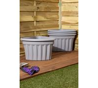 Vista 4x40cm Corner Recycled Plastic Planter Wham Grey One Size