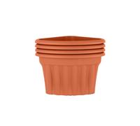 Vista 4x40cm Corner Recycled Plastic Planter Wham Terracotta One Size