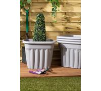Vista 4x49cm Square Recycled Plastic Planter Wham Grey One Size