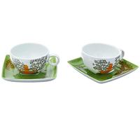Vista Alegre Alma de Lisboa Set of 2 Tea Cups & Saucers by Beatriz Lamanna