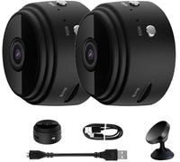 Vista Focus Magnetic Mini Security Camera, Vistafocus Security Camera 360, App Controlled, 1080P HD Wireless Camera, Intelligent Motion Detection, Suitability Outdoor and Indoor Use (Black 2Pcs)