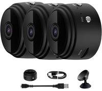 Vista Focus Magnetic Mini Security Camera, Vistafocus Security Camera 360, App Controlled, 1080P HD Wireless Camera, Intelligent Motion Detection, Suitability Outdoor and Indoor Use (Black 3Pcs)