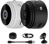 Vista Focus Magnetic Mini Security Camera, Vistafocus Security Camera 360, Mini 1080p HD Wireless Camera, Intelligent Motion Detection, App Controlled, Outdoor and Indoor Use Camera (Mixed 2Pcs)
