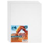 Vista Jute Acrylic-Primed Canvas Panels - 8"x10", 3 Pack - Blank Canvas for Traditional Oils, Eco Friendly, 100% Jute, Triple-Primed, Extra Coarse Texture, Ideal for Dry Brush and Impasto Techniques