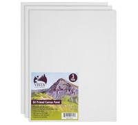 Vista Jute Oil-Primed Canvas Panels - 6"x8", 3 Pack - Blank Canvas for Traditional Oils, Eco Friendly, 100% Jute, Triple Primed, Extra Coarse Texture, Ideal for Dry Brush and Impasto Techniques