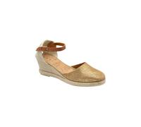 'Vista' Leather Espadrille Sandals Ravel Gold 7