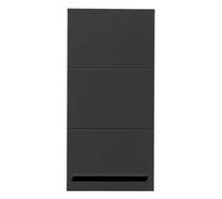 Vista Oak and Black 1 Door Wall Cabinet