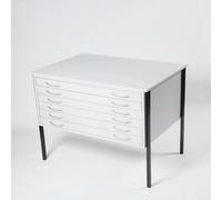 Vistaplan : Wooden Economy Planchest : 6 Drawer A1 : Grey : UK Only