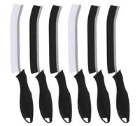 Vistarapee Crevice Cleaning Brush, Hard Bristle Gap Cleaning Brush Groove Crevice Cleaning Tool for Home, Kitchen, Bathroom, Window, Vehicle, Tile, Toilet, 4 Black & 2 White