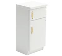 Vistnale 1/12 Scale Accessories 2.4x2.1x5.1'' Wood Toy Fridge with Working Door Functional Storage Dollhouse Kitchen Furniture for DIY Dollhouse Lovers