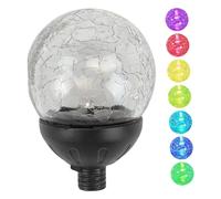 Vistnale 2PCS Replacement Solar Light Parts, 7 Colors LED Garden Wind Spinners Bulb with Switch Waterproof Solar Light Replacement Top