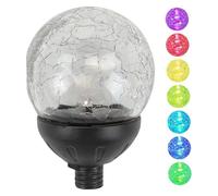 Vistnale 2PCS Replacement Solar Light Parts, 7 Colors LED Garden Wind Spinners Bulb with Switch Waterproof Solar Light Replacement Top, Bulb
