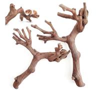 Vistnale 2Pcs Wood Hamster Climbing Branch Decor, Rat Climbing Chewing Toys, Natural Wooden Syrian Hamster Climb Playing Exercise Enrichment Toys, Small Animal Cage Accessories