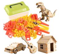 Vistnale Cardboard Tools Kids, Cardboard Construction Kit 148 PCS Tools Kids Early Educational Toys for Boys and Girls