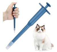Vistnale Cat Pill Shooter|Cat Pill Shooter Plunger Pet Piller Poppers with Silicone Tip Side Grip Press Type Handy Animal Medicine Feeding Non-Slip Cylindrical Pet Piller for Oral Tablet Capsule