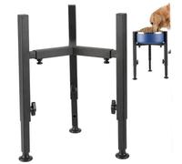 Vistnale Dog Bowl Stand, Adjustable Dog Bowl Stand, Ergonomic Elevated Feeder with Non-Slip Base, Single for Large, Medium, Small Dogs - Black